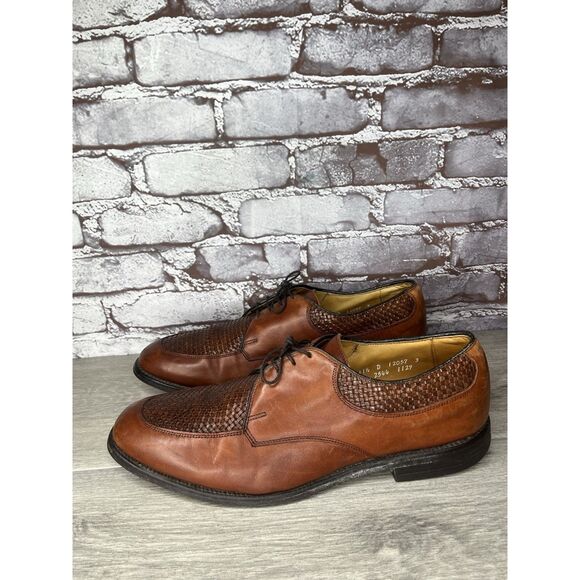 Allen Edmonds Norfolk Woven Brown Leather Oxfords Dress Shoes Men Sz 11.5D US/45 - Picture 11 of 16